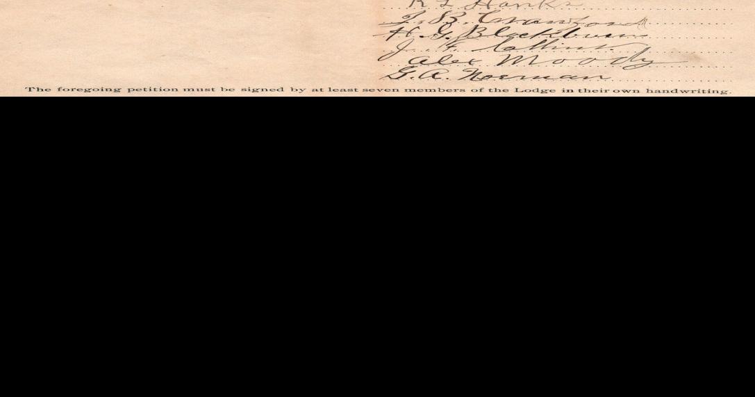 Petition for Roaring Gap Masonic Lodge News