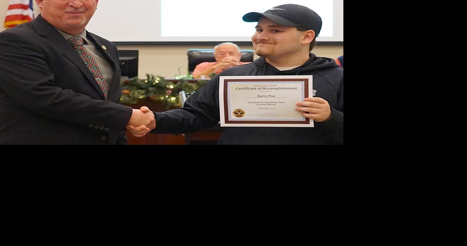 School district Christmas card art winners told