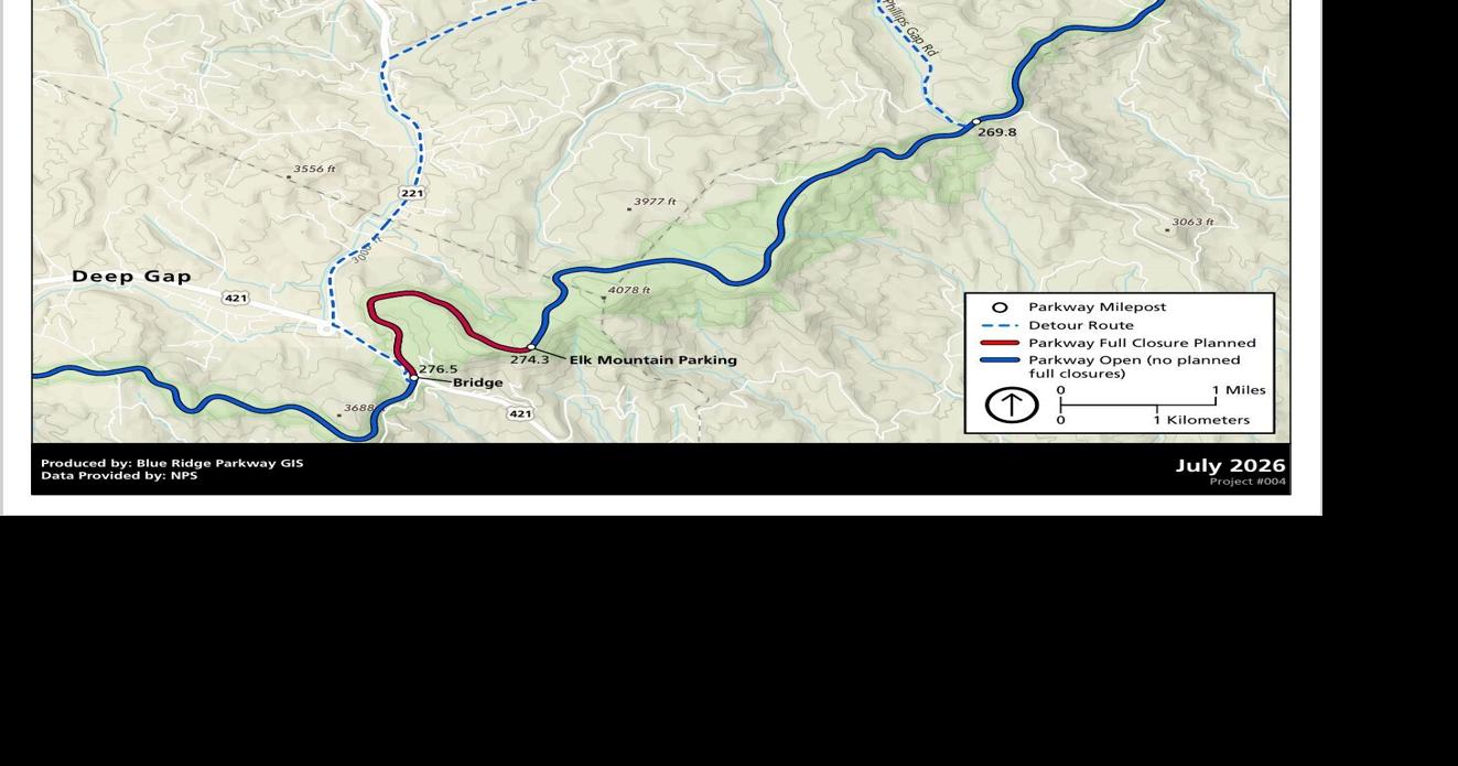 Parkway bridge repairs at Deep Gap start