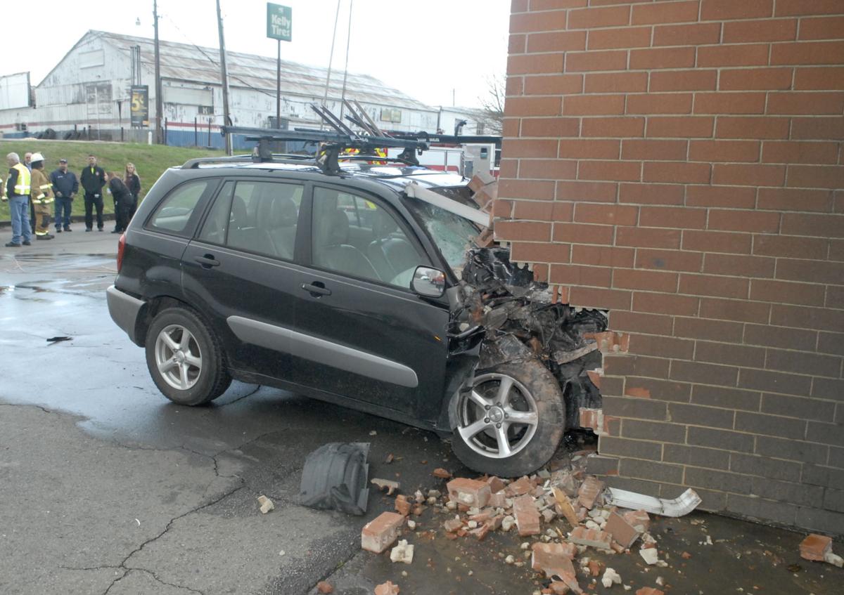 Car crashes into brick wall of North Wilkesboro car wash
