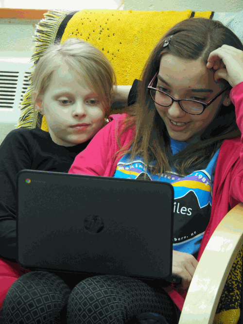 Students at work