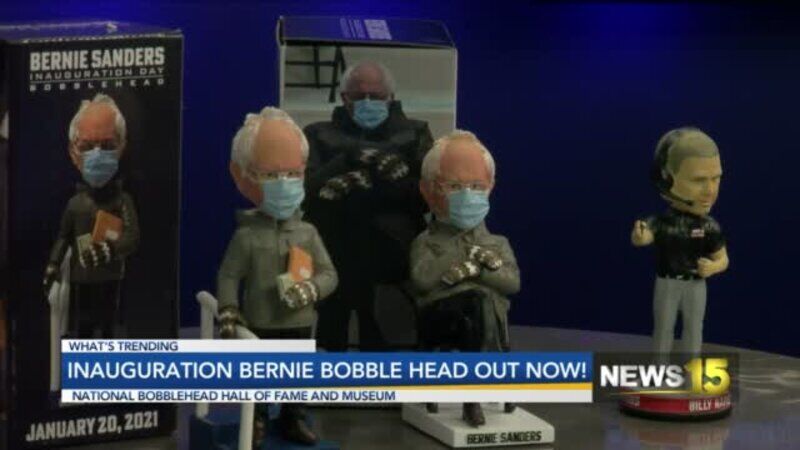 New Bernie Sanders Inauguration Day Mittens Bobbleheads | Local