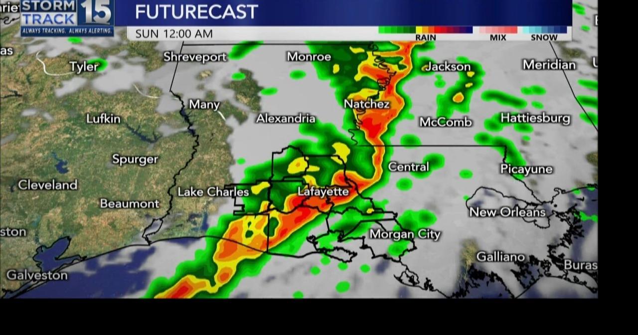 Breezy Saturday with severe weather threat arriving very late