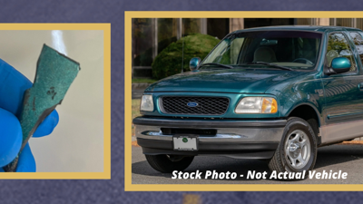 Green Older Model Ford F-150 Stock Photo