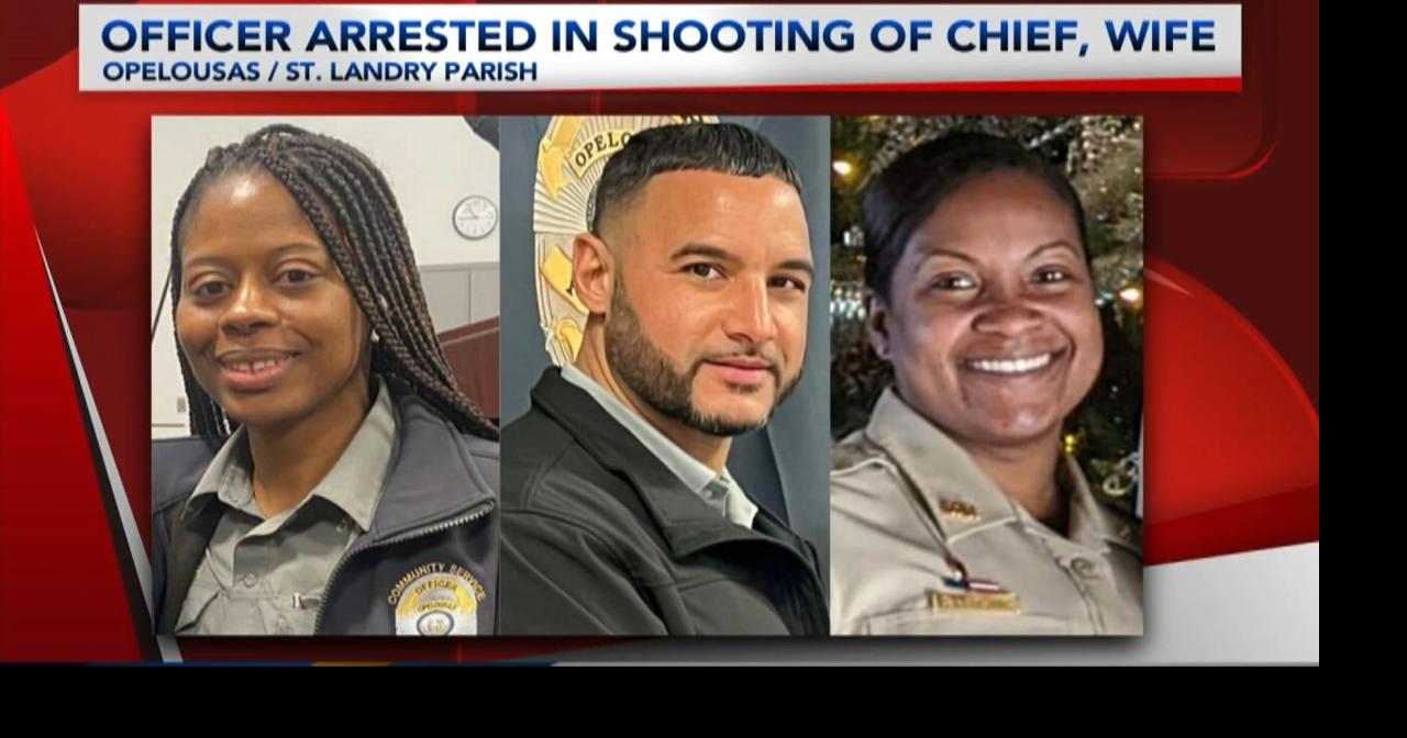 Opelousas police officer accused of shooting chief & wife turns herself