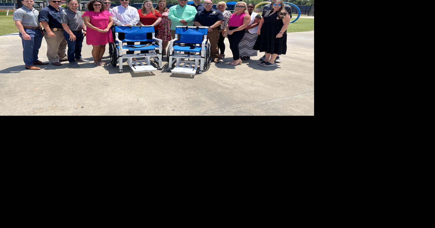 Broussard Sports Complex receives aquatic wheelchairs donation from
