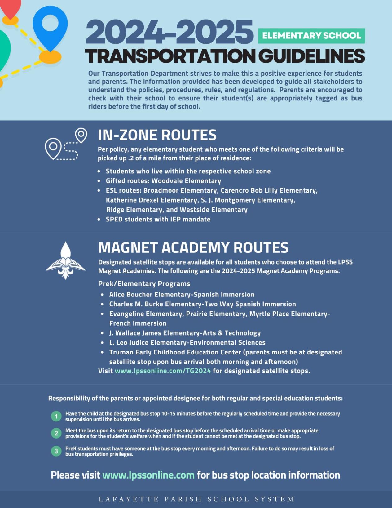 LPSS releases transportation guidance for 20242025 school year Local