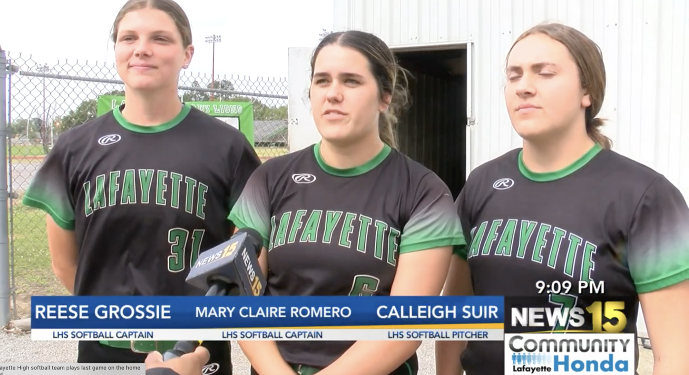 Lafayette High softball team played their last game ever on their home  field | High School Sports | kadn.com