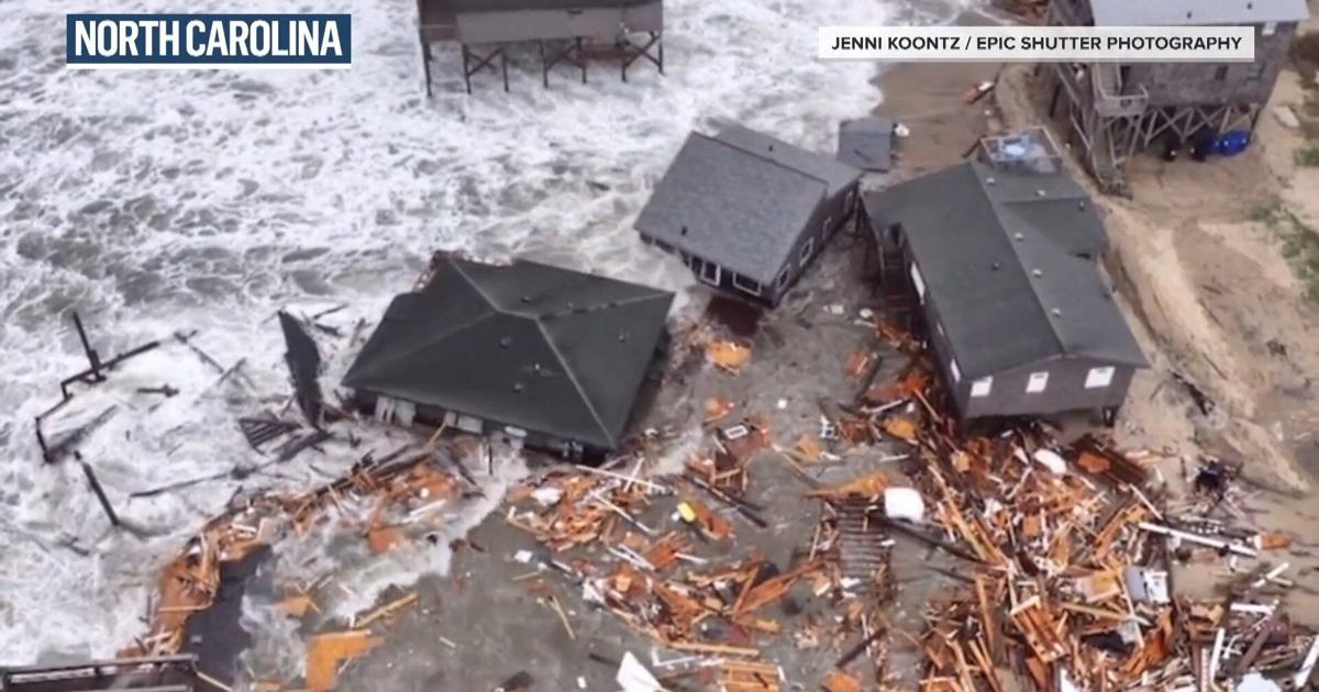 Outer Banks homes fall into ocean from heavy surf caused by Imelda & what was Humberto