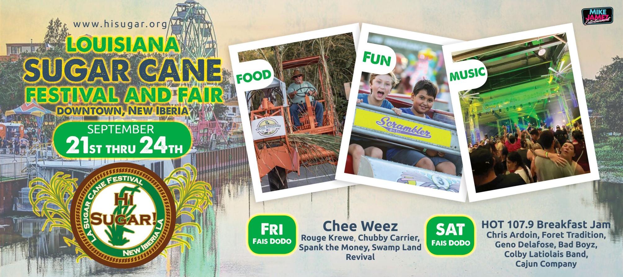 Hi, Sugar! Get Ready, Louisiana Sugar Cane Festival Kicks Off Thursday