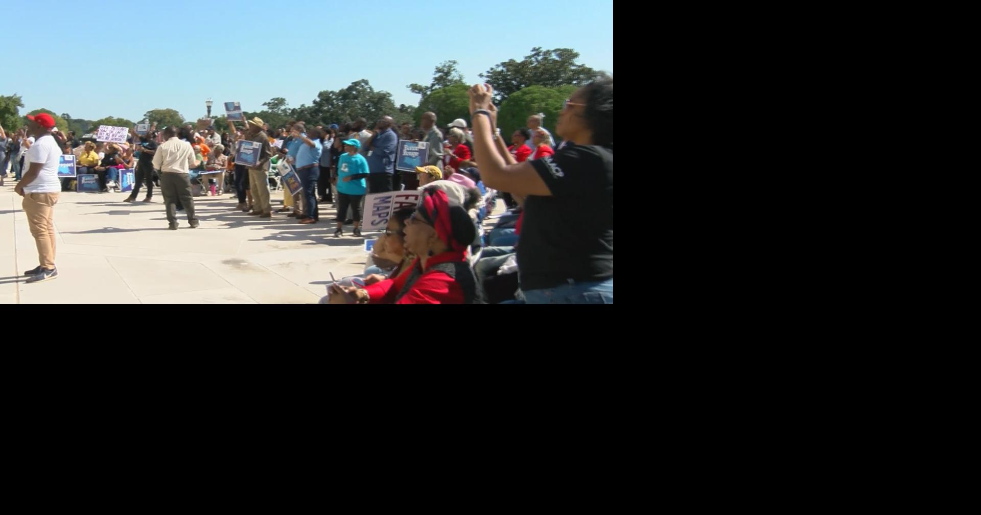 Hundreds protest at Louisiana State Capitol against unfair election maps