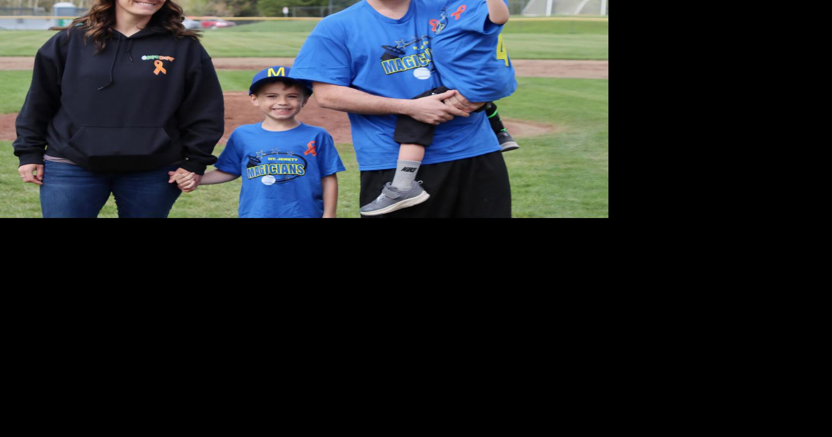 Kane Wolves honor 5-year-old Cooper Kossack with first pitch