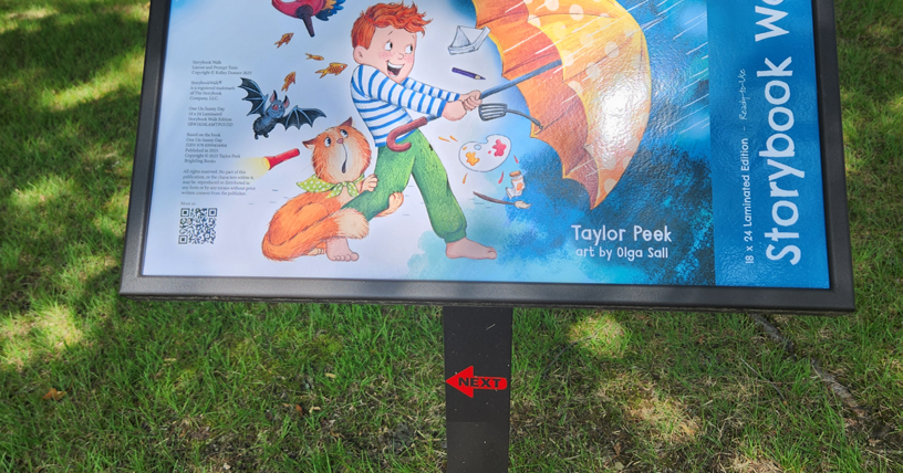 New StoryWalk® installation at Evergreen Park invites families to read on the walk