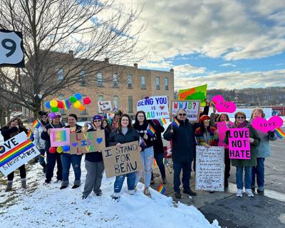 Peaceful protests at St. Leo Church