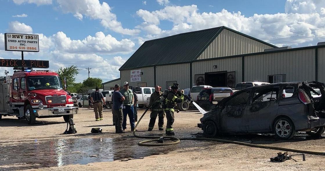 Vehicle catches fire in south Killeen | Local News | kdhnews.com