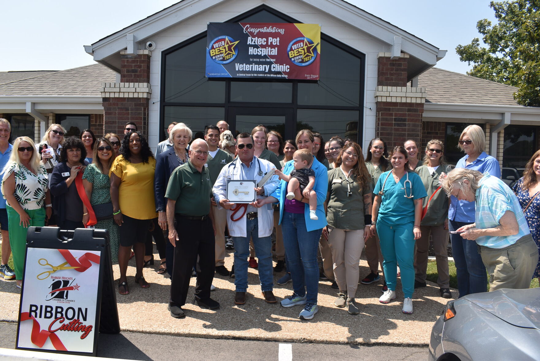 Aztec Pet Hospital celebraties expansion with ribbon cutting