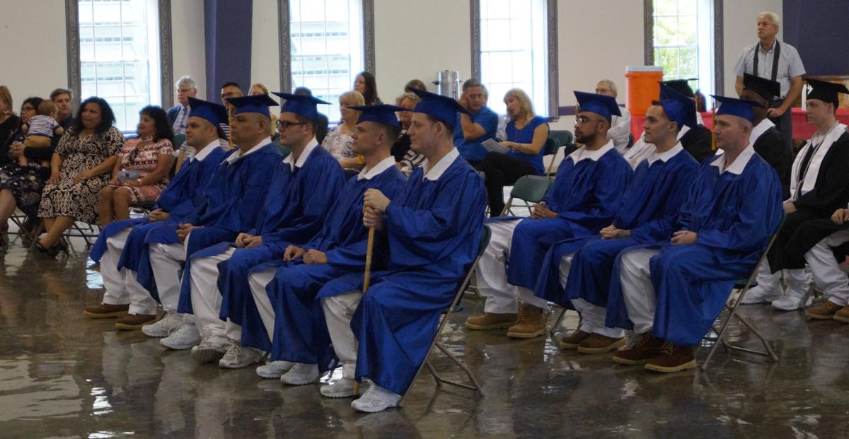 At a prison in Gatesville, inmates walk across the stage Education