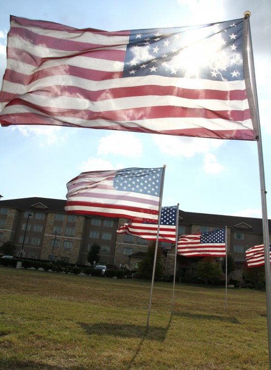 Flags Placed at Future Nov. 5 Memorial Site