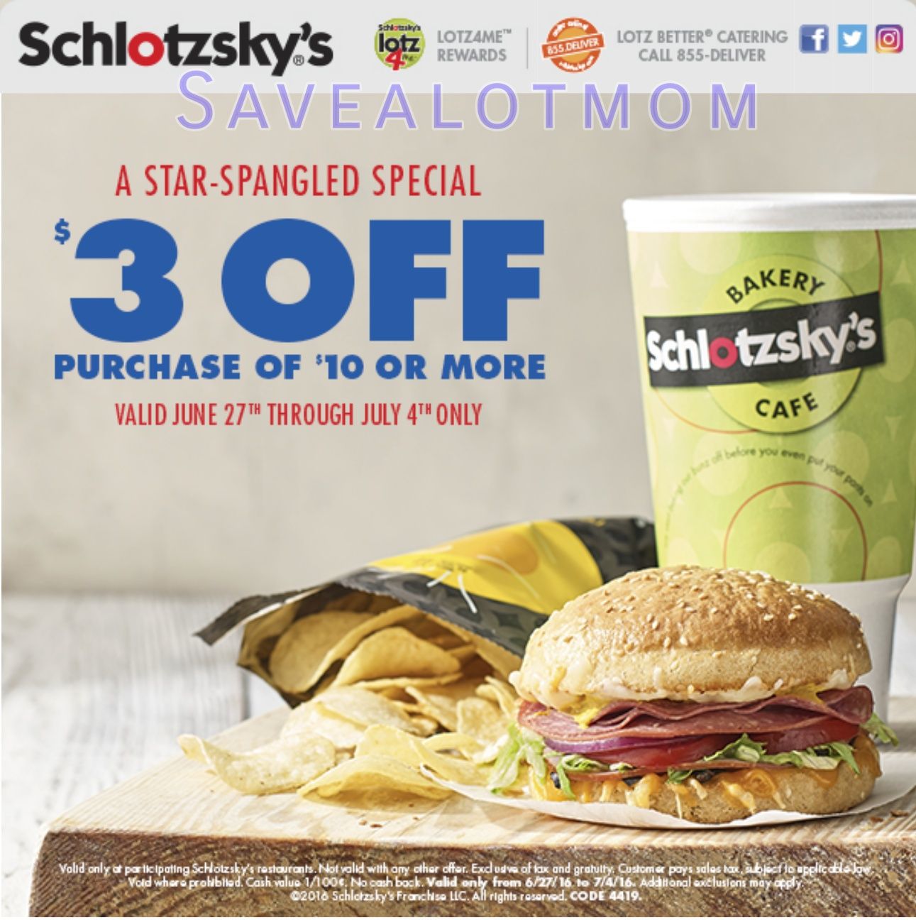 Schlotzsky's coupons deals