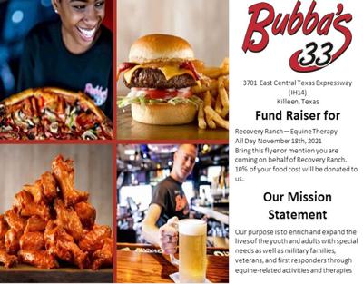 Bubba’s 33 to host fundraiser on Nov. 18