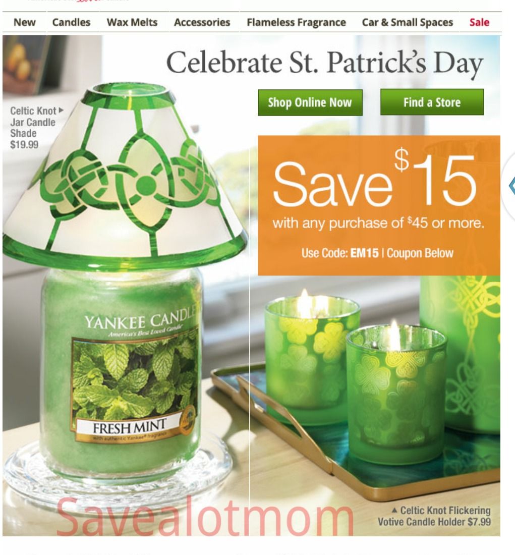 Yankee candle coupons 15 off 45