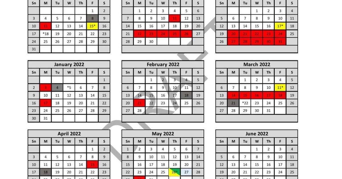 Killeen Isd Calendar 2022 23 Adopted Killeen Isd 2021-2022 Calendar | Education | Kdhnews.com