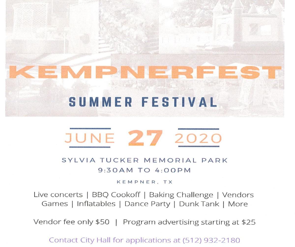 Kempner hosting summer festival later this month | Local News | kdhnews.com