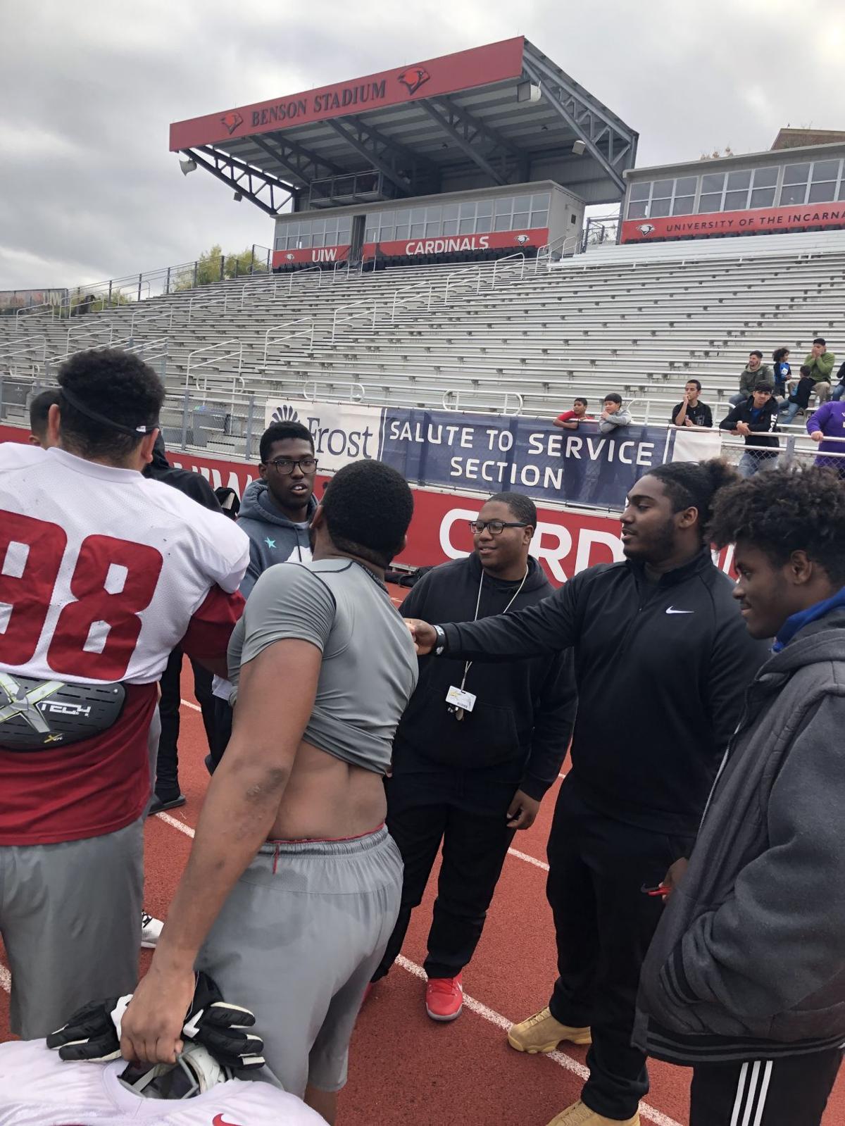 Ellison football team learns from opportunity to observe Washington State bowl practice