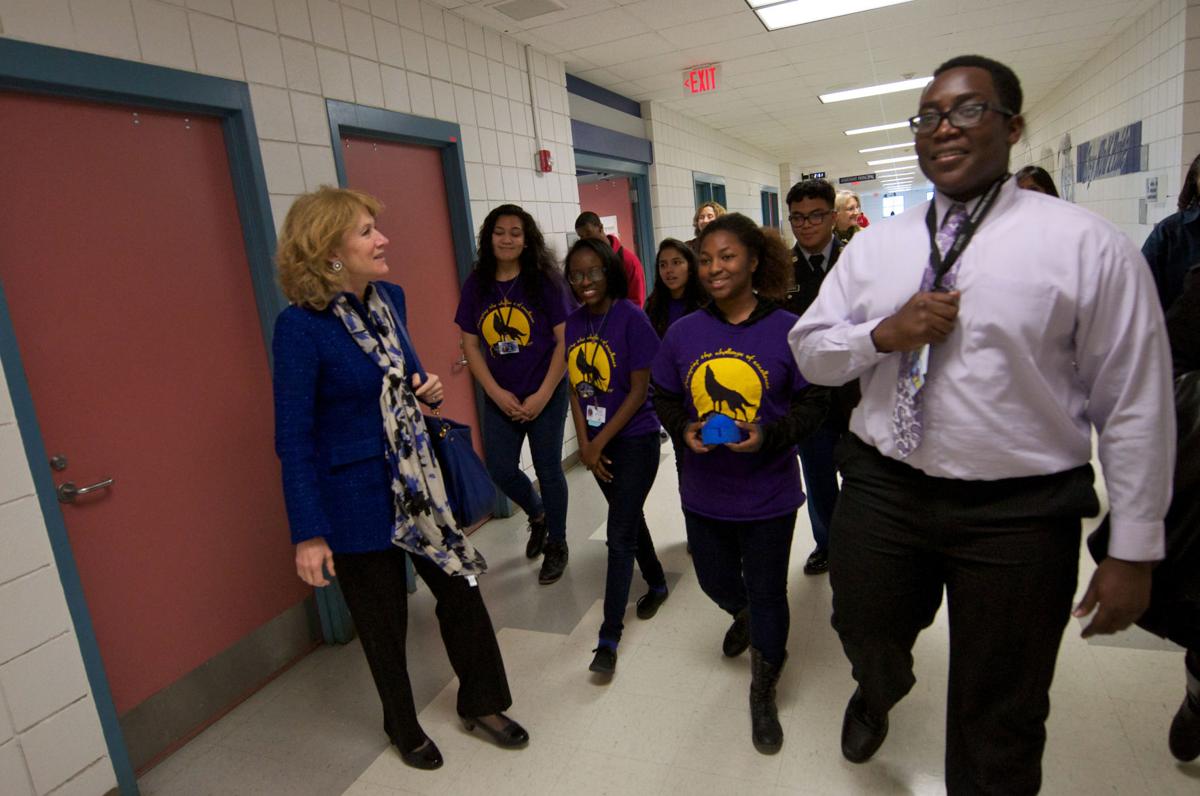 Military child advocates tour Shoemaker High School Across the Fort