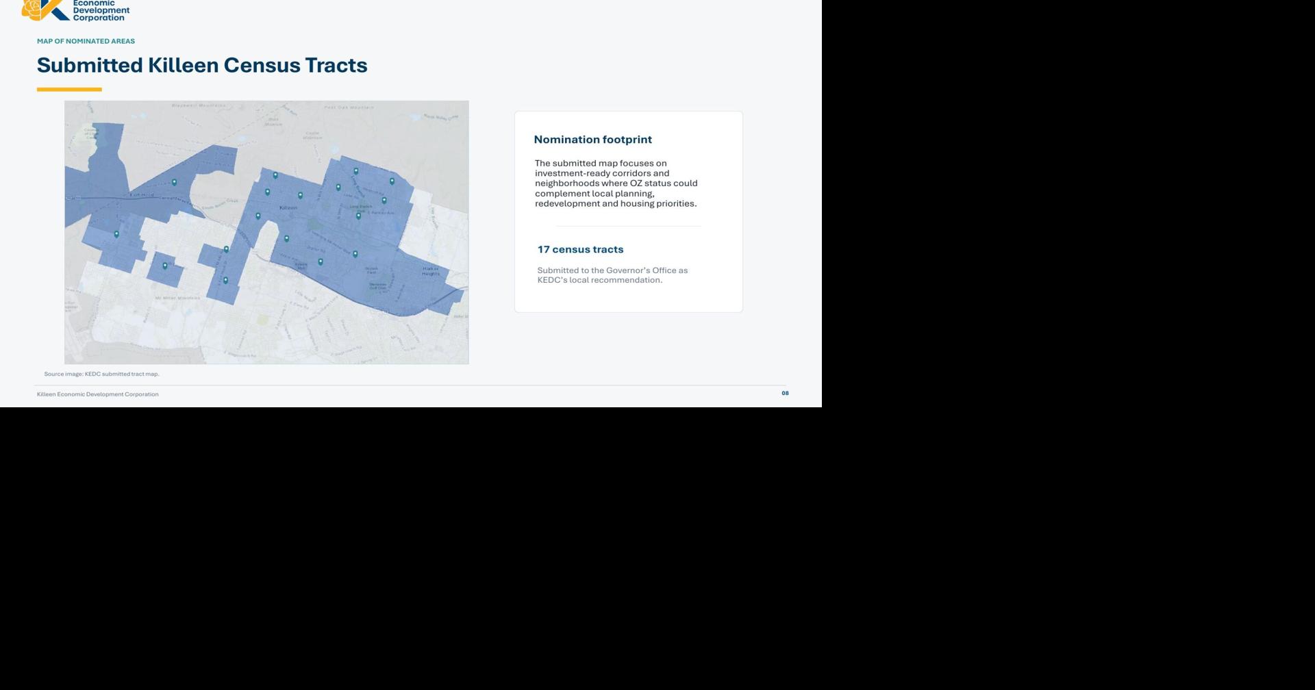 Killeen advances eight areas for Opportunity Zone designation