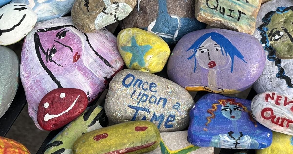 10000 Rocks Temple woman paints 10,000 rocks to raise awareness about child abuse ...