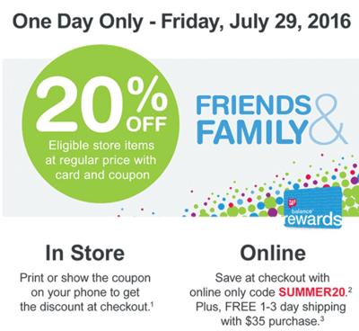 Friends and Family Discount at Walgreens TODAY! | | kdhnews.com