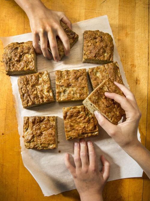 Banana bread squares
