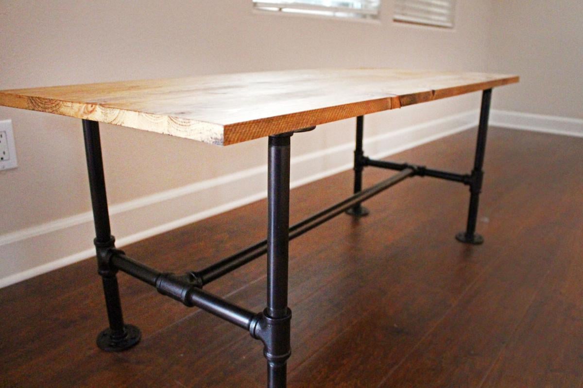 plumbing pipe dining room table