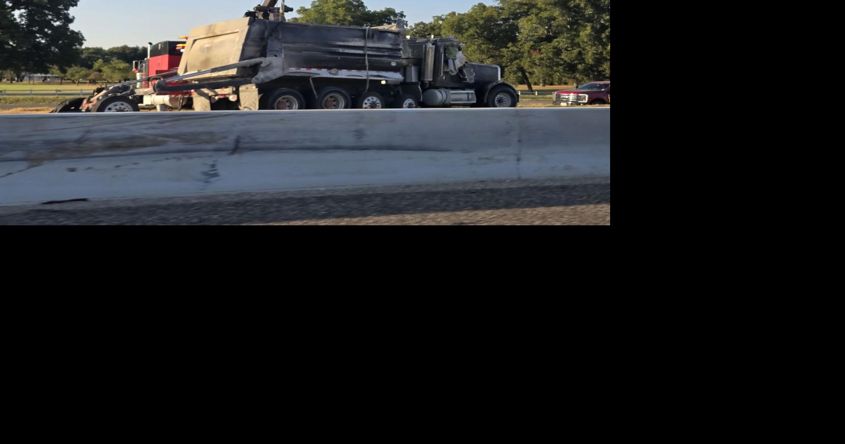 Interstate Shutdown: Gravel truck rolls over on I-35