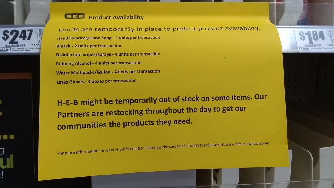 Coronavirus Impacting Stock Of Items At Killeen Area Walmarts And H E B Local News Kdhnews Com