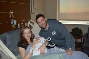 There was company waiting at home for McMinnville's first baby of '23