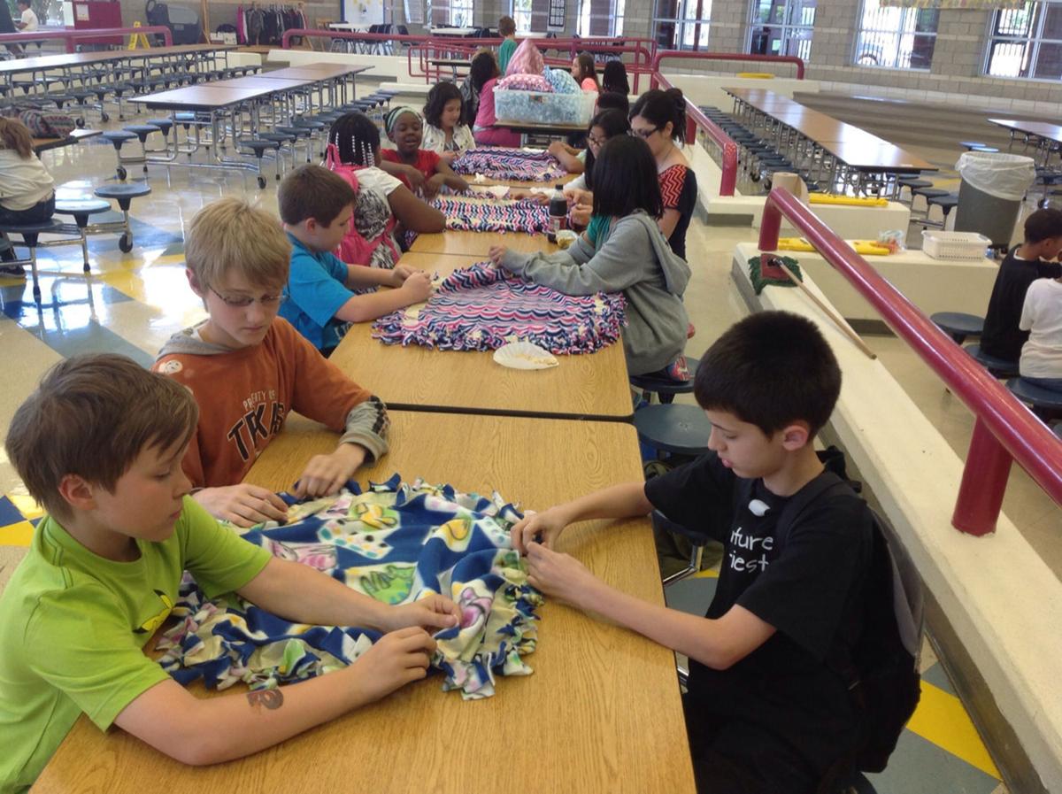 Kids Care Club students make blankets, pillows for nursing Kids Care Club students make blankets, pillows for nursing