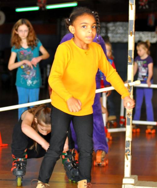 Girl Scouts skating party