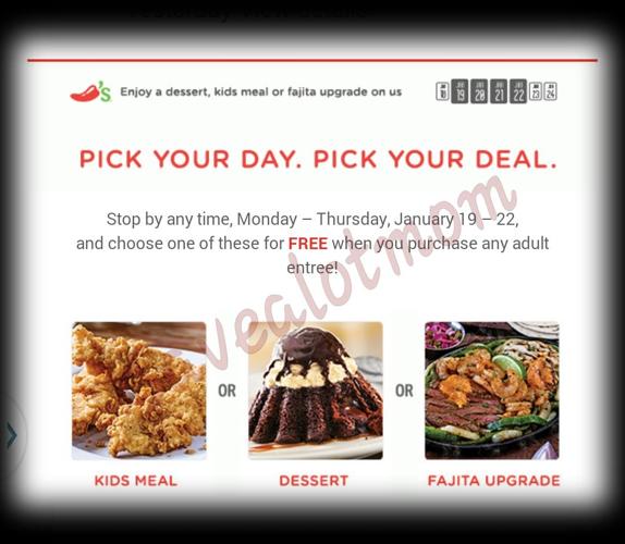 At Chilis! Get PAID to eat Dessert!!! AWESOME! | Save A Lot ...