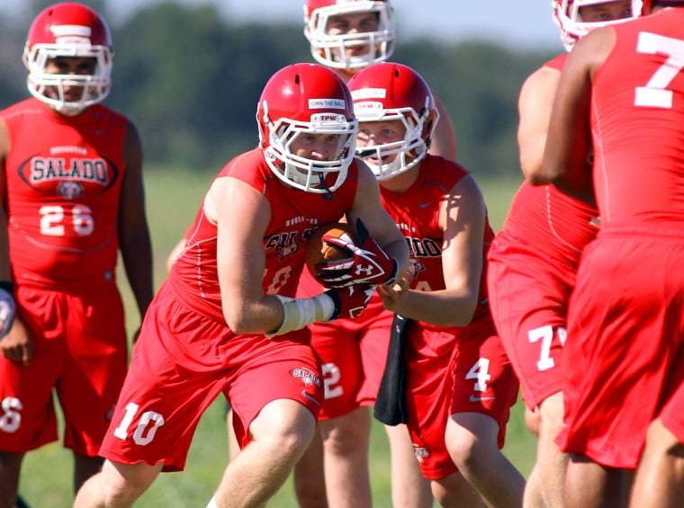 Salado football holds first practice