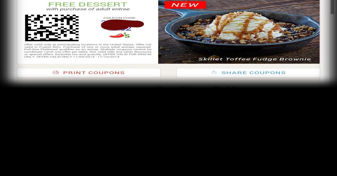 Chilis FREE Dessert or Kids' Meal! | Save A Lot Mom | kdhnews.com