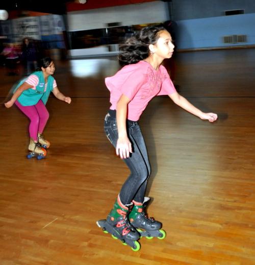 Girl Scouts skating party