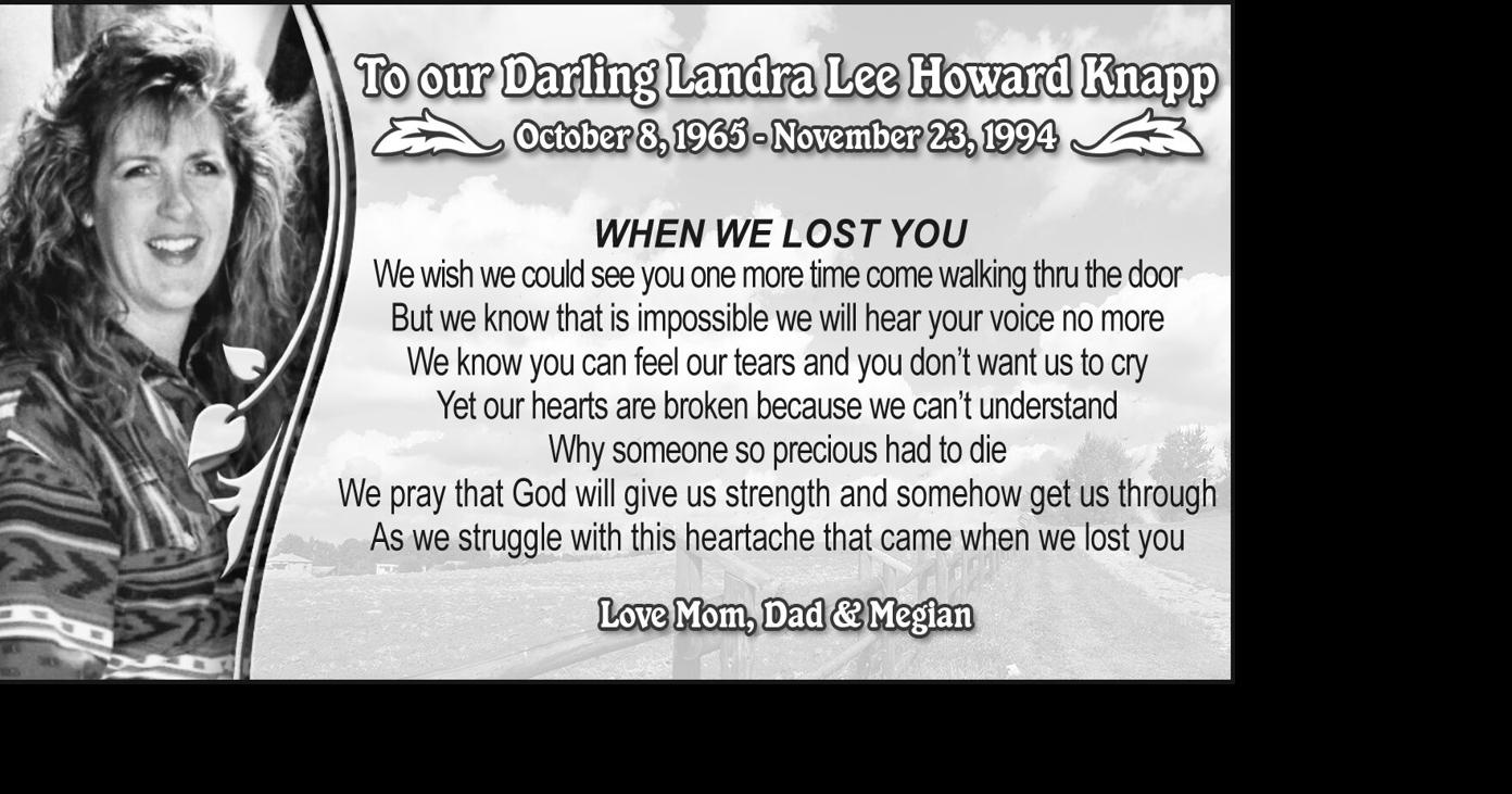 Landra Lee Howard Knapp | Obituaries | kdhnews.com