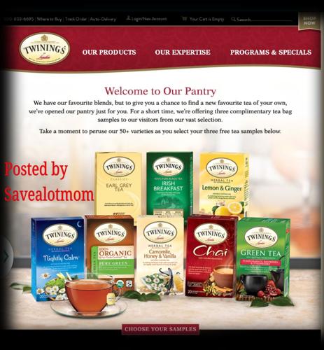 Free tea samples by mail
