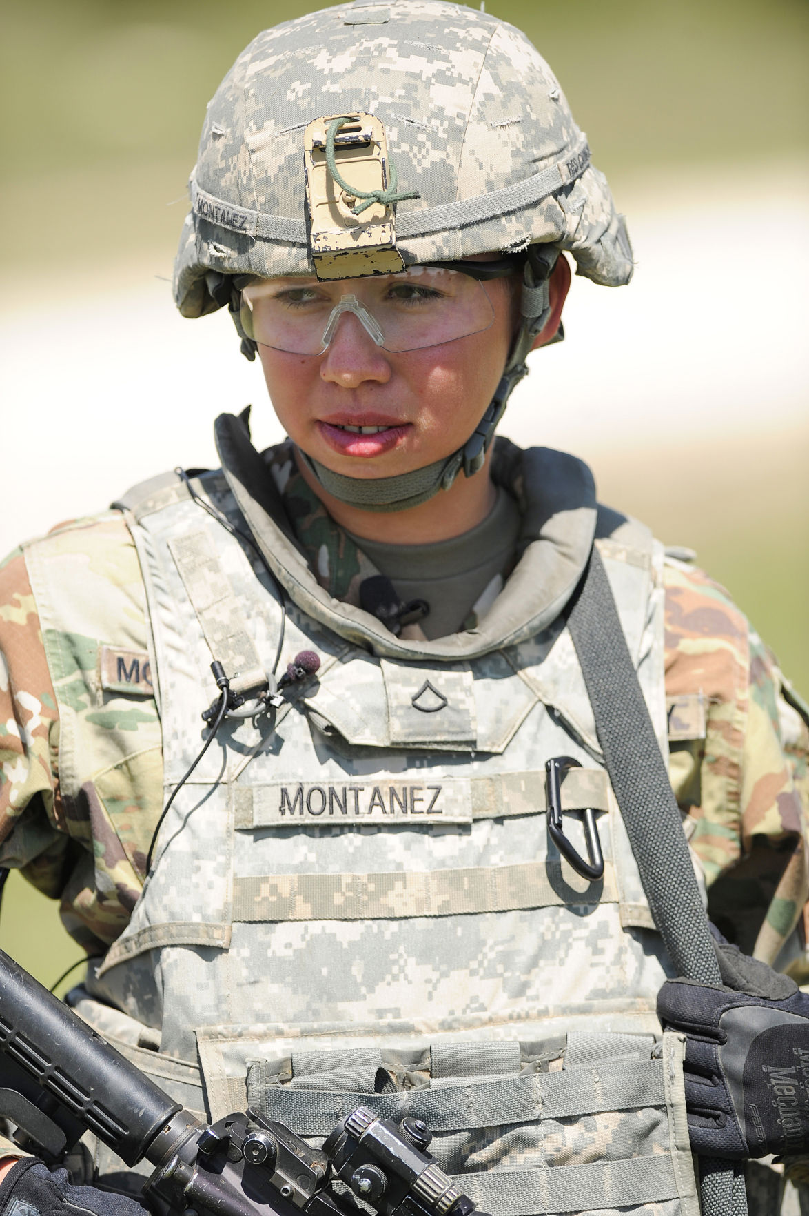 female recruit with infantry mos