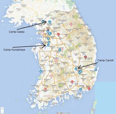 Army Bases In South Korea Map