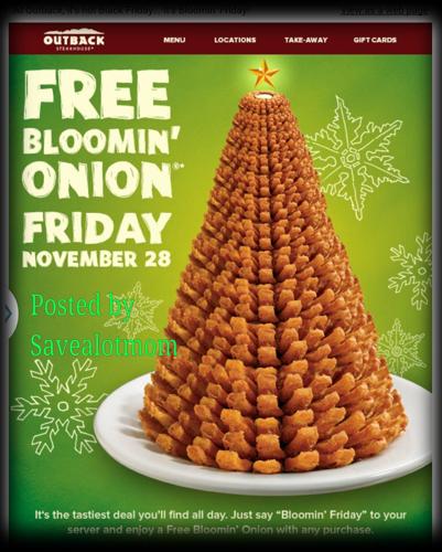 FREE Bloomin' Onion from Outback Steakhouse! | Save A Lot Mom ...