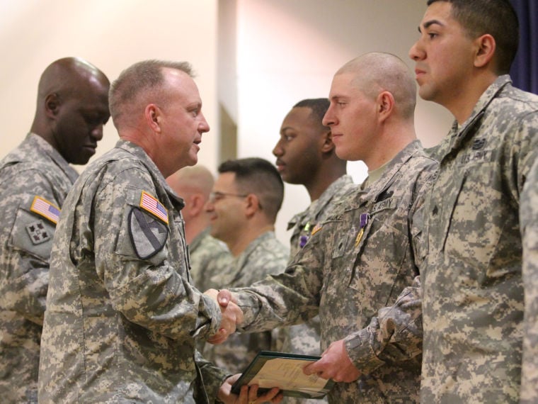 Purple Heart ceremony rewards engineer soldiers | Across the Fort ...