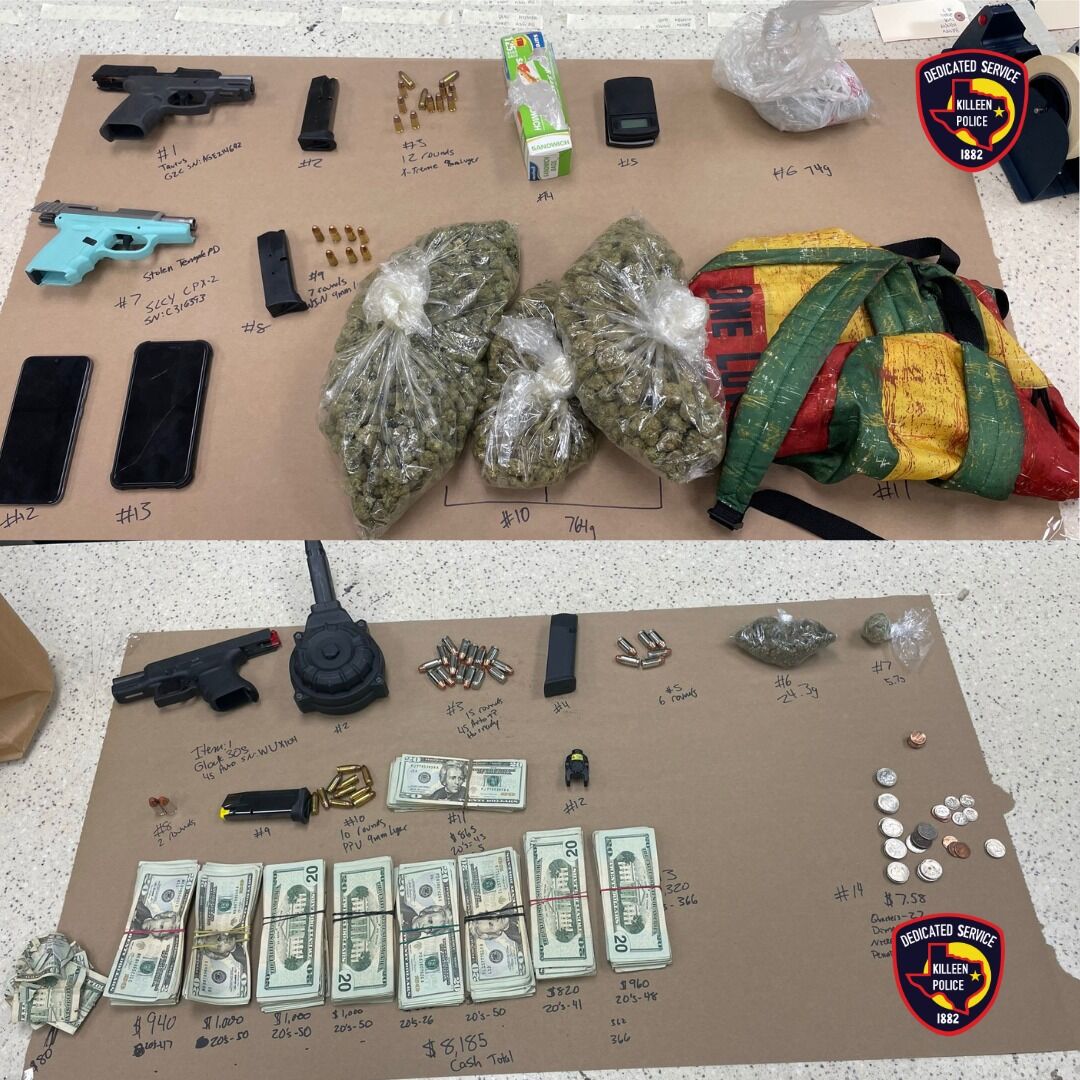 Killeen Police Net Drugs, Weapons And Cash From Two Recent Stops ...